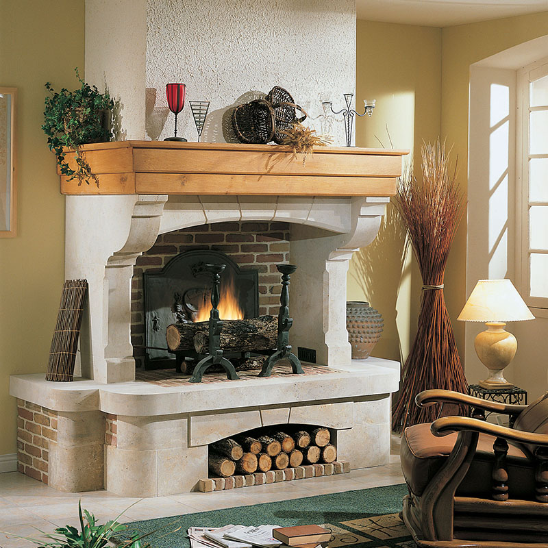 Rustic Fireplaces - - producer fireplaces, of Chazelles stoves inserts et French