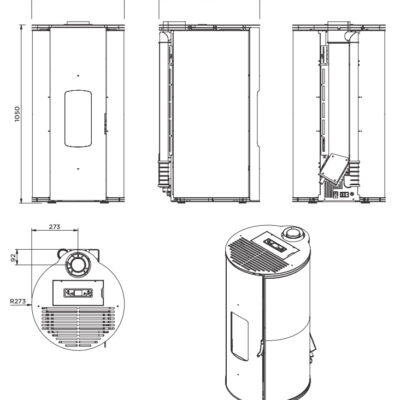 Poêle à granulés – CHAZ-LOUVRE 9 8,2 kW