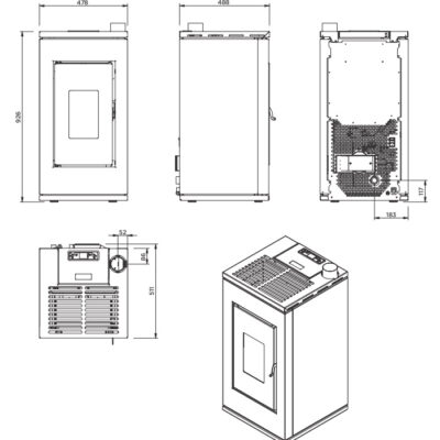 Poêle à granulés – CHAZ-SOFIA UP 9 8,2 kW